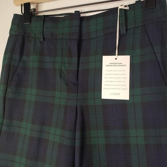 NEW J.Crew Cameron Plain Trousers‎ 00P Petite Blue Green NWT - Picture 2 of 8